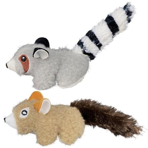 Lemur and Squirrel Plush Multicolor Cat Toy, Crinkle and Catnip, 2 - Picture 5 of 5